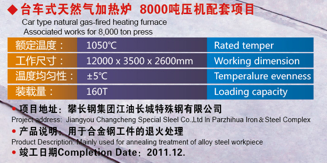 台车式天然气加热炉